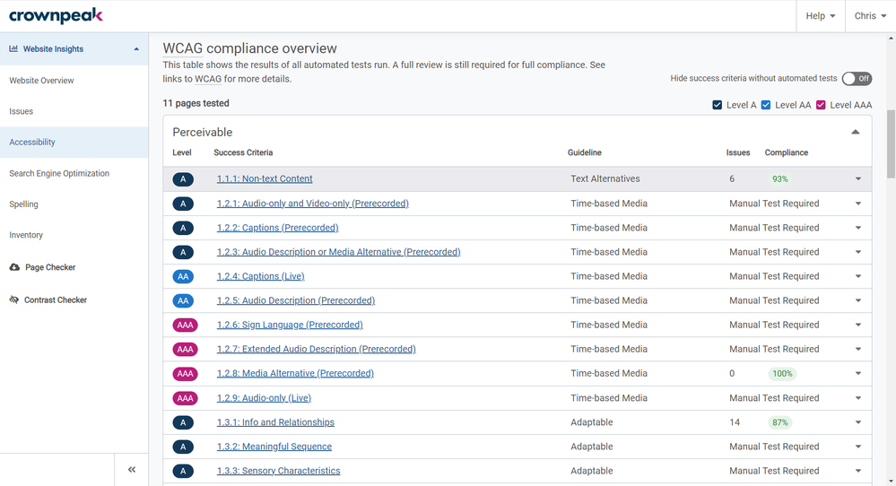 Website Insights _ Accessibility 2 _ Crownpeak DQM.png