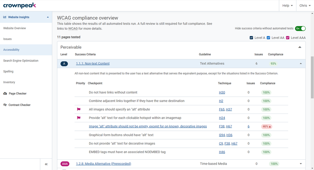 Website Insights _ Accessibility 3 _ Crownpeak DQM.png
