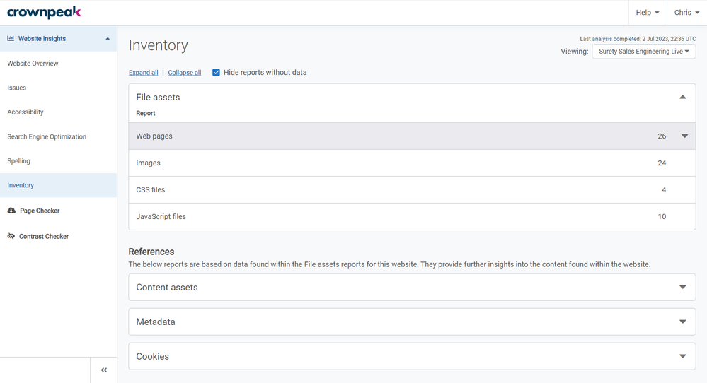 Website Insights _ Inventory 2 _ Crownpeak DQM.png