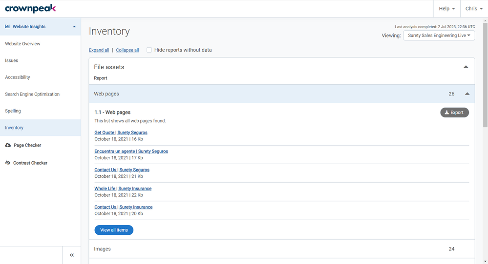 Website Insights _ Inventory 3 _ Crownpeak DQM.png